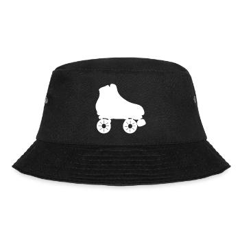roller skating Rollschuh Motiv 3 - Bucket Hat - Schwarz - Vorne - Lela (165cm)