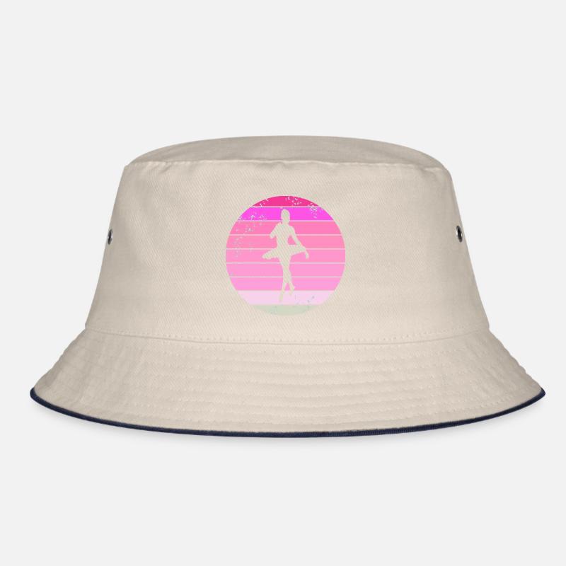 Ballet ballerina in retro pink dancer Bucket Hat