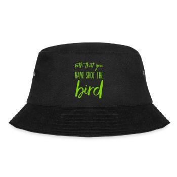abgeschossener Vogel - Bucket Hat - Schwarz - Vorne - Lela (165cm)