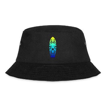 Maori Surfboard Sonne Wellen Tribal Tattoo Gift - Bucket Hat - Schwarz - Vorne - Lela (165cm)