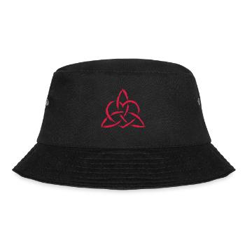 Triquetra Keltisches Herz Knoten Symbol - Bucket Hat - Schwarz - Vorne - Lela (165cm)