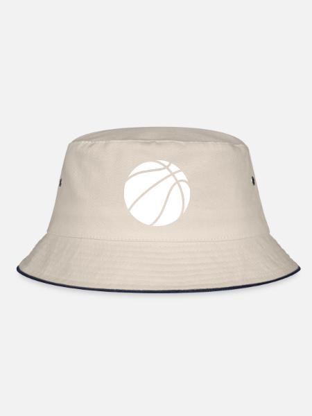 Logo de basket-ball blanc - Bob - blanc cassé/bleu marine - Devant