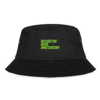 beschützt mich vor den Umweltschützern - Bucket Hat - Schwarz - Vorne - Lela (165cm)
