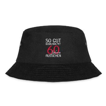 60 Geburtstag Party Bday - Bucket Hat - Schwarz - Vorne - Lela (165cm)