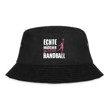 Handball Mädchen | Handballer Team Hobby Geschenke - Bucket Hat - Schwarz - Vorne - Lela (165cm)