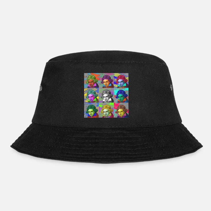 Pop-Art Ludwig van Beethoven Klassik Geschenkidee - Bucket Hat - Schwarz