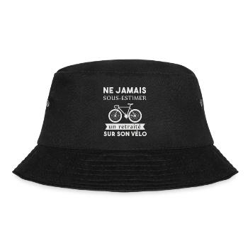 Sous estimer retraité vélo humour cycliste drôles - Bob - noir - Devant - Lela (165cm)