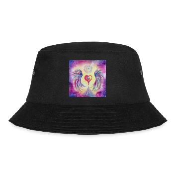Herzengel der Vielfalt - Bucket Hat - Schwarz - Vorne - Lela (165cm)
