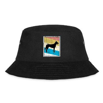 Hollandse Herder Hunde Vintage Retro - Bucket Hat - Schwarz - Vorne - Lela (165cm)