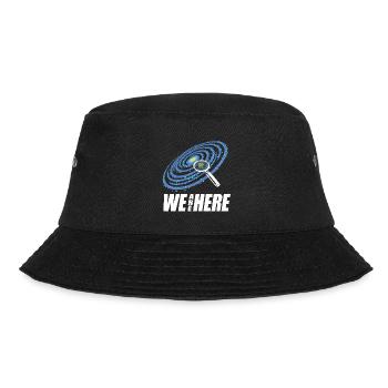 We Are Here | Astronomy telescope gift - Bucket Hat - black - Front - Lela (165cm)