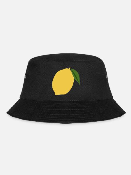 Zitrone - Bucket Hat - Schwarz