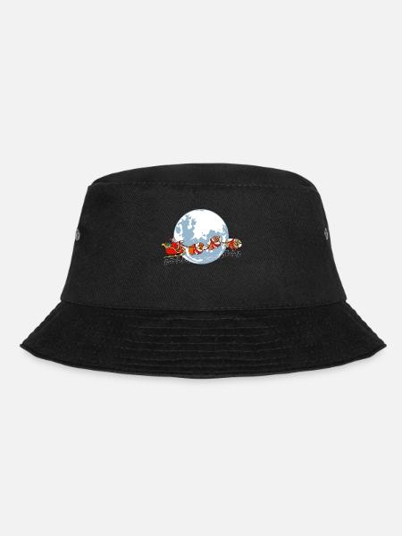 "Frohe WeihnachtMond" Hohohoho Weihnachtshemd - Bucket Hat - Schwarz