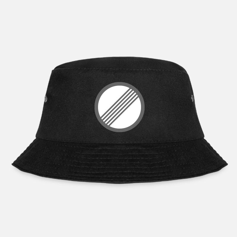 Verkehrsschild Geschwindigkeit Frei Autobahn - Bucket Hat - Schwarz