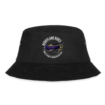 Airplane, biplane, aviator, fly - Bucket Hat - black - Front - Lela (165cm)
