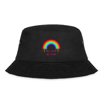 Regenbogen - Bucket Hat - Schwarz - Vorne - Lela (165cm)