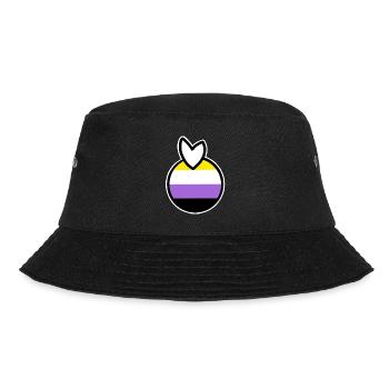 Non-binary lgbtq love is love - Bucket Hat - Schwarz - Vorne - Lela (165cm)