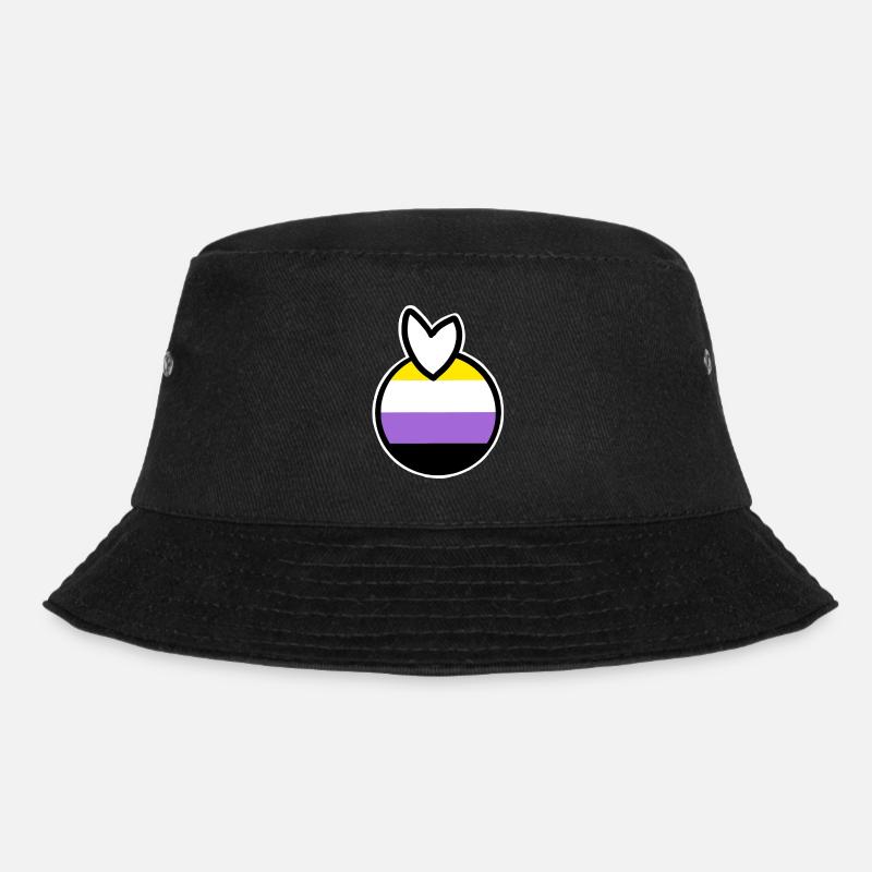 Non-binary lgbtq love is love - Bucket Hat - black