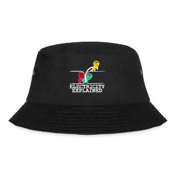 Volt Amp Ohm Electricity Tshirt Design Electrical - Bucket Hat - black - Front - Lela (165cm)