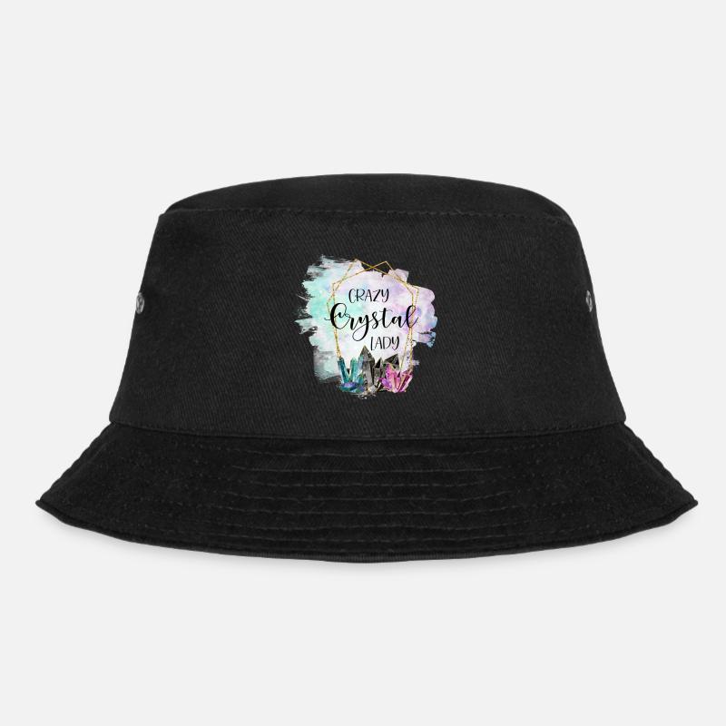 Crystal Crystal Lady Naturopath Gift - Bucket Hat - black