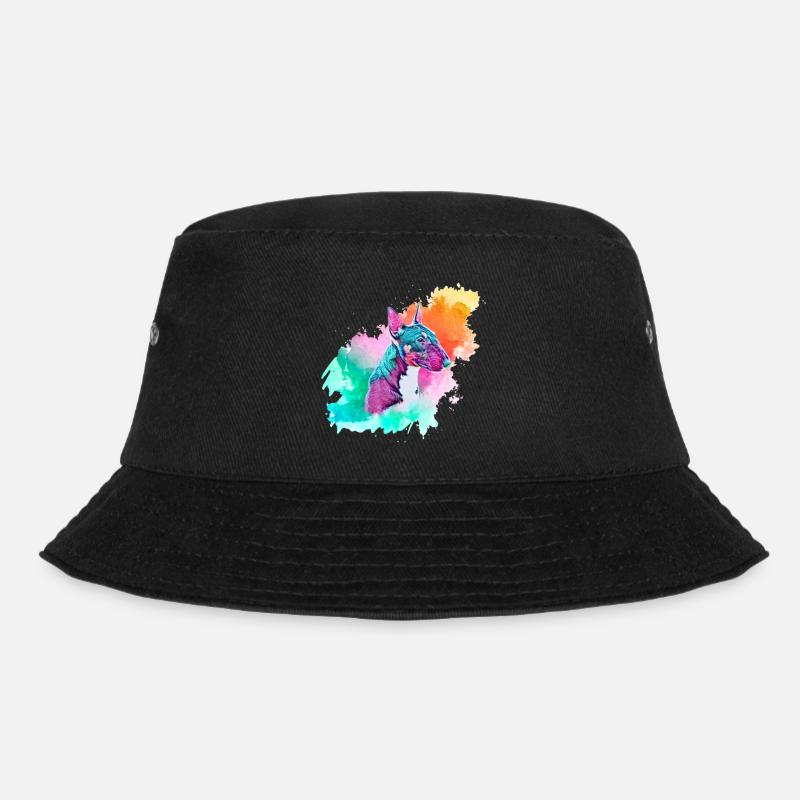 Colorsplash miniature bull terrier - Bucket Hat - black
