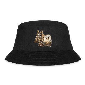Eulen - Bucket Hat - Schwarz - Vorne - Lela (165cm)