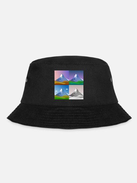 bunte Berge, Matterhorn, Schweiz, Alpen, alps - Bucket Hat - Schwarz