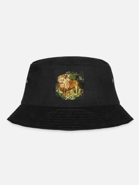 Löwe - Bucket Hat - Schwarz