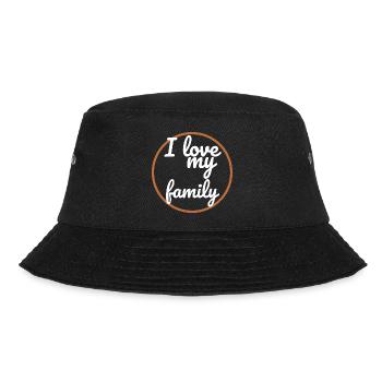 family - I love my family - Bucket Hat - black - Front - Lela (165cm)