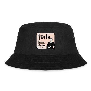 RBG Ruth Bader Ginsburg - quote - Bucket Hat - black - Front - Lela (165cm)
