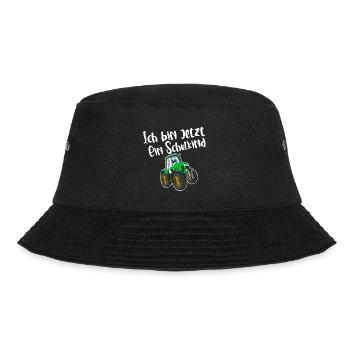 Ich Bin Jetzt Ein Schulkind Traktor - Bucket Hat - Schwarz - Vorne - Lela (165cm)