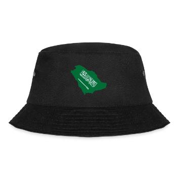 Saudi-Arabien Karte und Flagge - Bucket Hat - Schwarz - Vorne - Lela (165cm)
