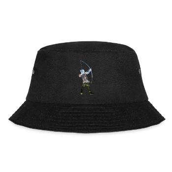 Double exposure art archery gift idea - Bucket Hat - black - Front - Lela (165cm)