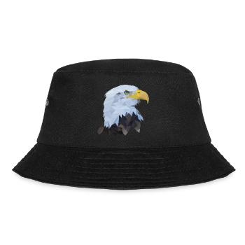 Adlerkopf Polygon Vogel - Bucket Hat - Schwarz - Vorne - Lela (165cm)