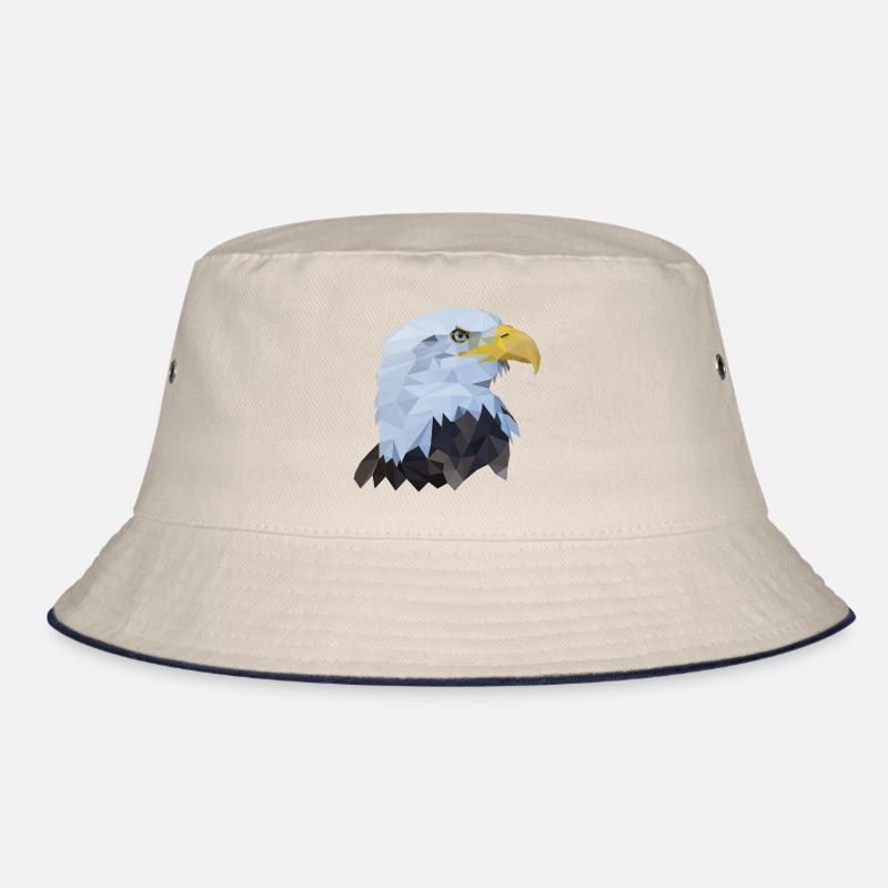 Adlerkopf Polygon Vogel Bucket Hat