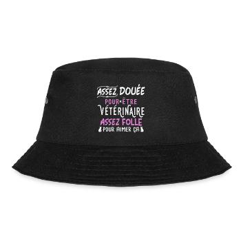 Humour métier vétérinaire Idée cadeau femme drôle - Bob - noir - Devant - Lela (165cm)