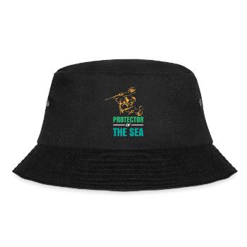 Poseidon Protector of the Sea Diver Gift Idea - Bucket Hat - black - Front - Lela (165cm)