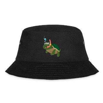 Schildkröte Schnorcheln Schwimmen Geschenkidee - Bucket Hat - Schwarz - Vorne - Lela (165cm)