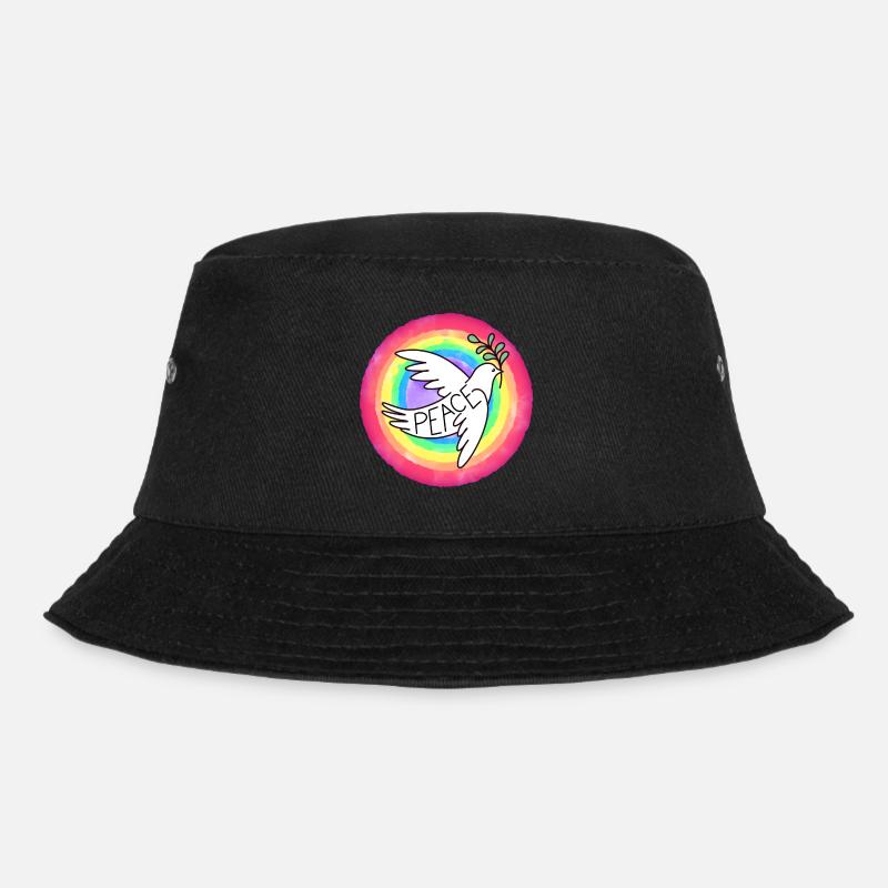 Peace Dove - Bucket Hat - Schwarz