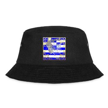 GR Greece Flag Country Dancer Gold - I Love Greece - Bucket Hat - black - Front - Lela (165cm)