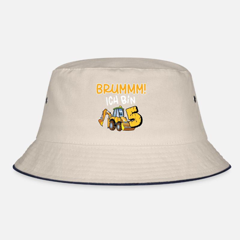 Brummmm Ich Bin 5 Jahre Bagger Bucket Hat