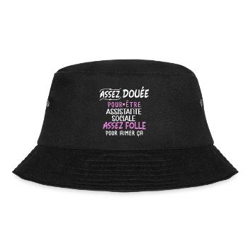 Assistante sociale humour métier idée cadeau femme - Bob - noir - Devant - Lela (165cm)