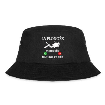 la plongée m'appelle - cadeau humour plongeur - Bob - noir - Devant - Lela (165cm)
