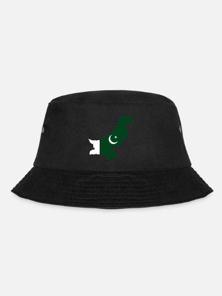 Pakistan flag map flag - Bucket Hat - black