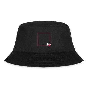 Herz Rahmen Ornament Linie Anpassbar - Bucket Hat - Schwarz - Vorne - Lela (165cm)