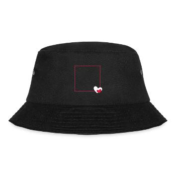 Heart frame ornament line customizable - Bucket Hat - black - Front - Lela (165cm)