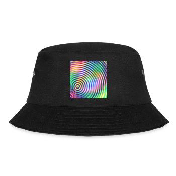 Colored rounds 3d - Bucket Hat - Schwarz - Vorne - Lela (165cm)