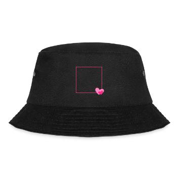Heart Frame Ornament Line Customizable - Bucket Hat - black - Front - Lela (165cm)
