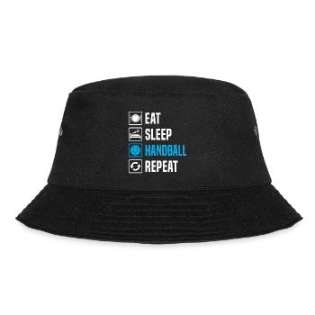 eat sleep handball repeat handballer - Bucket Hat - Schwarz - Vorne - Lela (165cm)