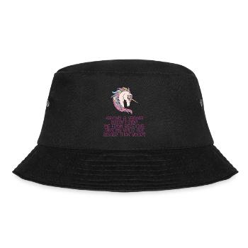 "Eine Vagina zu haben, hindert mich nicht daran - Bucket Hat - Schwarz - Vorne - Lela (165cm)