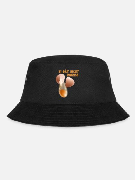 Ei rät nicht Ei weiß Lustiger Spruch - Bucket Hat - Schwarz